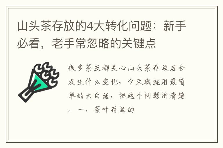 山头茶存放的4大转化问题：新手必看，老手常忽略的关键点