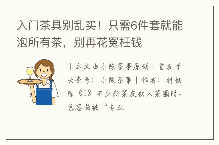 入门茶具别乱买!只需6件套就能泡所有茶,别再花冤枉钱