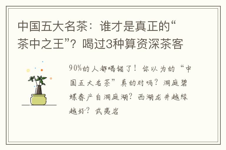 中国五大名茶：谁才是真正的“茶中之王”？喝过3种算资深茶客！