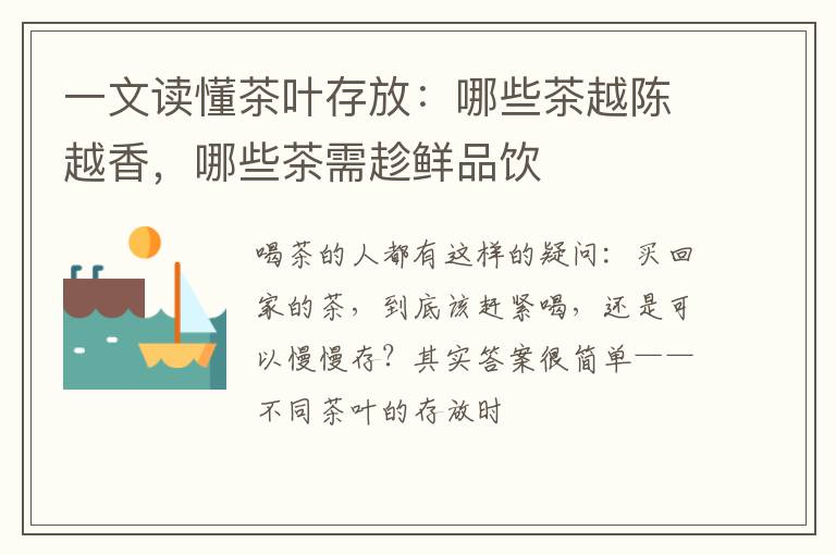 一文读懂茶叶存放：哪些茶越陈越香，哪些茶需趁鲜品饮