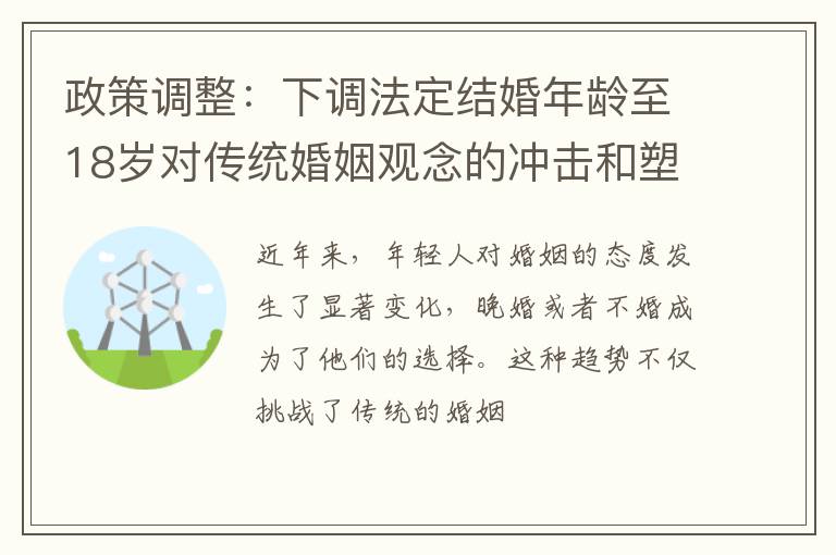 政策调整：下调法定结婚年龄至18岁对传统婚姻观念的冲击和塑造